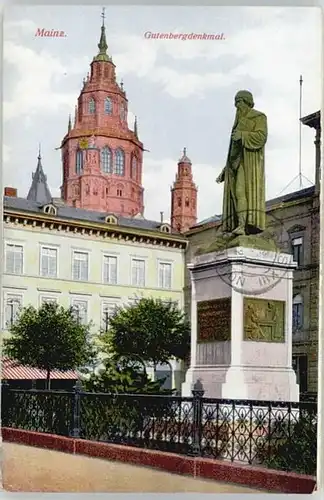 Mainz Rhein Mainz Gutenberg Denkmal  x / Mainz Rhein /Mainz Stadtkreis