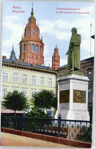 Mainz Rhein Mainz Gutenberg Denkmal  * / Mainz Rhein /Mainz Stadtkreis