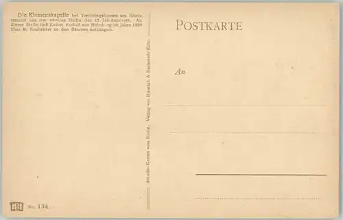 Trechtingshausen Trechtingshausen Klemenskapelle Kuenstlerkarte * / Trechtingshausen /Mainz-Bingen LKR