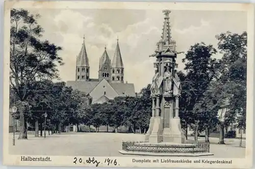 Halberstadt Halberstadt Domplatz Liebfrauen Kirche Krieger Denkmal  x / Halberstadt /Harz LKR