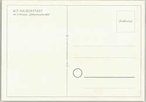 Halberstadt Halberstadt Ochsenkopfstrasse Kuenstlerkarte * / Halberstadt /Harz LKR