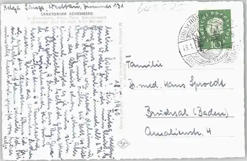 Schoemberg Schwarzwald Sanatorium  x / Schoemberg /Calw LKR