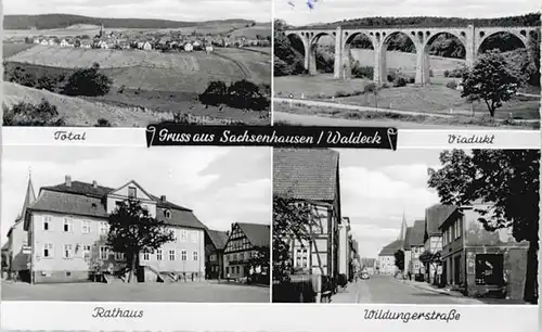 Sachsenhausen Waldeck Sachsenhausen Waldeck Viadukt Rathaus Wildungerstrasse * / Waldeck /Waldeck-Frankenberg LKR