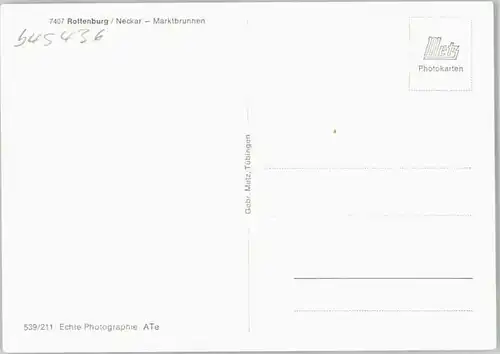 Rottenburg Neckar Marktbrunnen * / Rottenburg am Neckar /Tuebingen LKR
