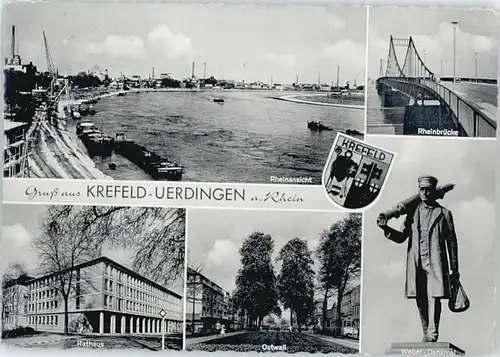 Uerdingen Uerdingen Rathaus Ostwall Rheinbruecke x / Krefeld /Krefeld Stadtkreis