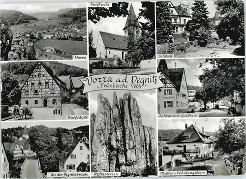Vorra Pegnitz Vorra Pegnitz Pegnitzbruecke Schloss Muetter-Erholungsheim x / Vorra /Nuernberger Land LKR