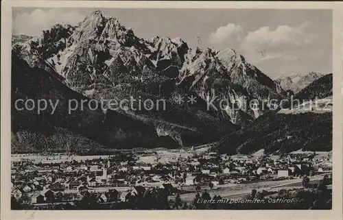Lienz Tirol Panorama mit Dolomiten Kat. Lienz
