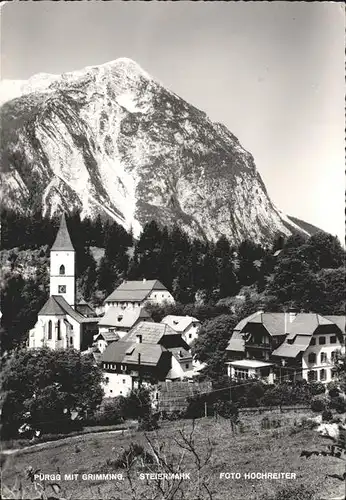 Puergg Trautenfels Ortsansicht mit Grimming Dachsteingebirge Kat. Puergg Trautenfels