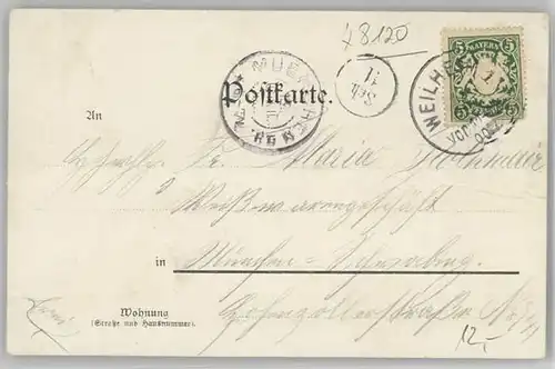 Weilheim in Oberbayern Schloss Hohenburg [Stempelabschlag] x 1900