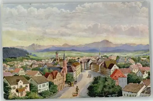 Weilheim in Oberbayern Kuenstlerkarte x 1943