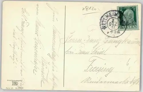 Weilheim in Oberbayern [Stempelabschlag] x 1911