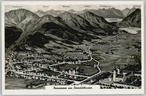 Benediktbeuern Benediktbeuern Fliegeraufnahme ungelaufen ca. 1955 / Benediktbeuern /Bad Toelz-Wolfratshausen LKR