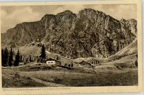 Benediktbeuern Benediktbeuern Tutzinger Huette  ungelaufen ca. 1920 / Benediktbeuern /Bad Toelz-Wolfratshausen LKR