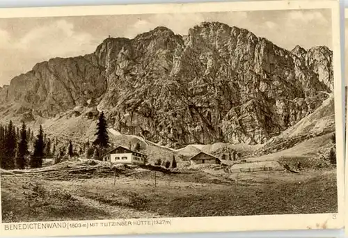 Benediktbeuern Benediktbeuern Tutzinger Huette  ungelaufen ca. 1920 / Benediktbeuern /Bad Toelz-Wolfratshausen LKR