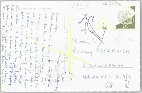 Koenigssee Koenigssee Berchtesgaden  x 1963 / Schoenau a.Koenigssee /Berchtesgadener Land LKR
