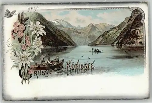 Koenigssee Koenigssee Berchtesgaden  ungelaufen ca. 1900 / Schoenau am Koenigssee /Berchtesgadener Land LKR