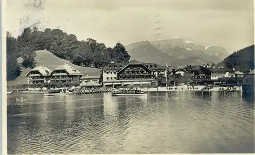 Koenigssee Koenigssee Berchtesgaden Hotel Schiffmeister x 1933 / Schoenau a.Koenigssee /Berchtesgadener Land LKR