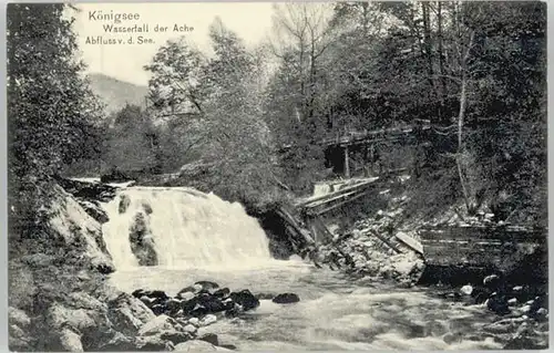 Koenigssee Koenigssee Berchtesgaden Wasserfall Ache ungelaufen ca. 1910 / Schoenau am Koenigssee /Berchtesgadener Land LKR