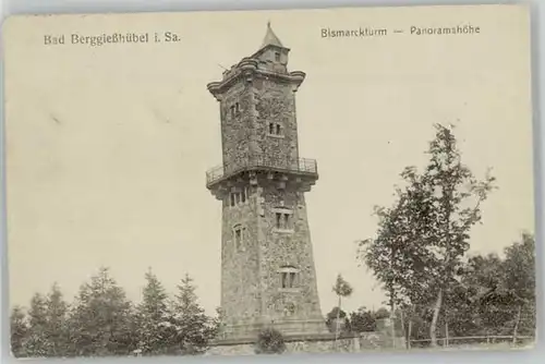 Bad Gottleuba-Berggiesshuebel Bad Gottleuba Bismarckturm Berggiesshuebel x 1910 / Bad Gottleuba-Berggiesshuebel /Saechsische Schweiz-Osterzgebirge LKR