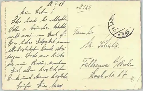 Weilheim in Oberbayern Hauptplatz Feldpost x 1913