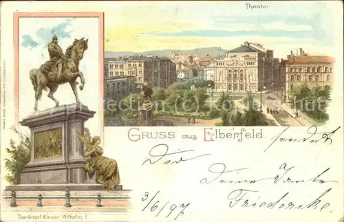 Elberfeld Wuppertal Theater Kaiser Wilhelm-Denkmal / Wuppertal /Wuppertal Stadtkreis