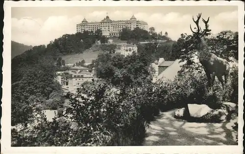 Karlsbad Eger Boehmen Hotel Imperial mit Gasbad Hirsch Kat. Karlovy Vary