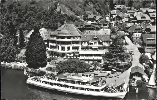 Gunten Gunten Hotel Hirschen Fliegeraufnahme * / Gunten /Bz. Thun