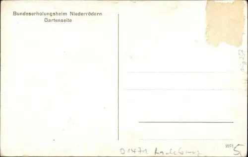 Roedern Ebersbach Sachsen Roedern Ebersbach Sachsen Erholungsheim Niederroedern * / Ebersbach Sachsen /Goerlitz LKR