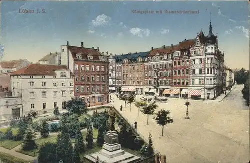 Loebau Sachsen Loebau Koenigsplatz Bismarckdenkmal * / Loebau /