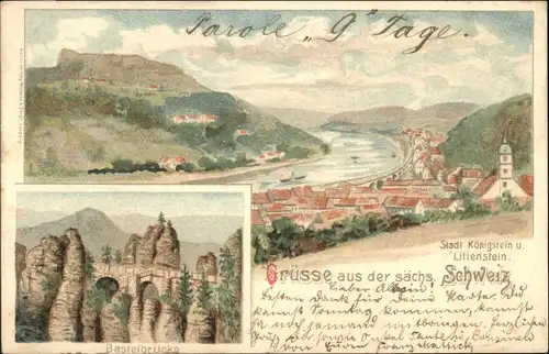 Koenigstein Saechsische Schweiz Koenigstein Saechsische Schweiz Basteibruecke x / Koenigstein Saechsische Schweiz /Saechsische Schweiz-Osterzgebirge LKR