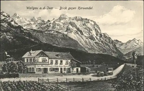 Wallgau Wallgau Cafe Wirtschaft Michl Mayr Baumeister Postkutsche * / Wallgau /Garmisch-Partenkirchen LKR