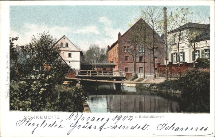 Schkeuditz Schkeuditz Stadtmuehle Elektrizitaetswerk * / Schkeuditz