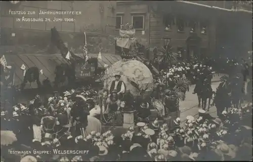 Augsburg Augsburg Festzug Jahrhundertfeier Festwagen Welserschiff * / Augsburg /Augsburg LKR