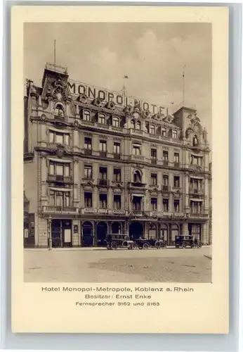 Koblenz Rhein Koblenz Hotel Monopol-Metropole * / Koblenz /Koblenz Stadtkreis