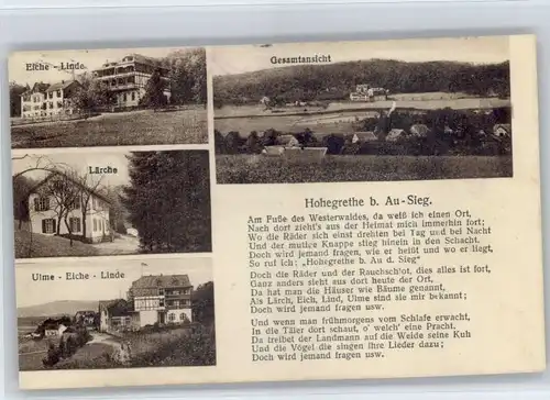 Au Siegkreis Hohegrethe Gedicht Haus Eiche-Linde Laerche Ulme x / Windeck /Rhein-Sieg-Kreis LKR