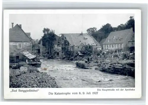 Bad Gottleuba-Berggiesshuebel Bad Gottleuba-Berggiesshuebel Katastrophe Hauptstrasse Apotheke * / Bad Gottleuba-Berggiesshuebel /Saechsische Schweiz-Osterzgebirge LKR