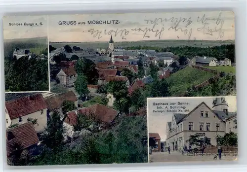 Moeschlitz Moeschlitz Schloss Burgk Gasthaus Zur Sonne x / Schleiz /Saale-Orla-Kreis LKR