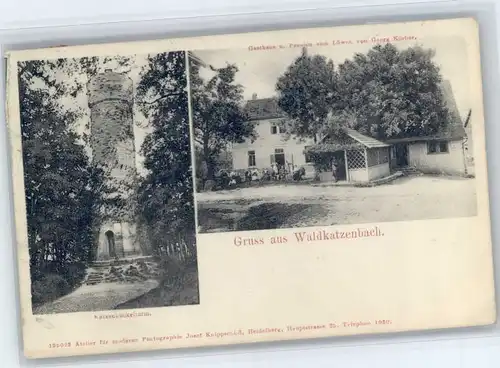 Waldkatzenbach Waldkatzenbach Katzenbuckelturm Gasthaus Pension zum Loewen x / Waldbrunn /Neckar-Odenwald-Kreis LKR