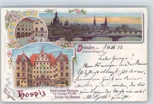 Dresden Dresden Hospiz Hotel Zinzendorfstrasse 17 x / Dresden Elbe /Dresden Stadtkreis