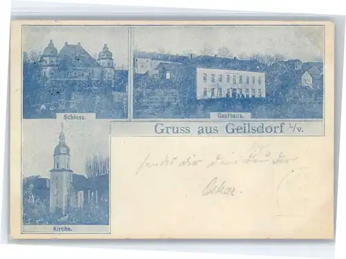 Geilsdorf Vogtland Geilsdorf Vogtland Schloss Kirche Gasthaus x / Burgstein Plauen /Vogtlandkreis LKR
