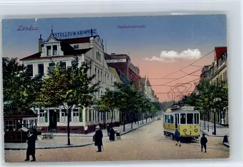 Landau Pfalz Landau Pfalz Ostbahnstrasse Strassenbahn Hotel zum Kronprinz * / Landau in der Pfalz /Landau Pfalz Stadtkreis