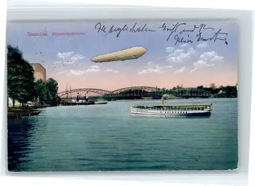 Spandau Spandau Eiswerderbruecke Zeppelin Dampfer x / Berlin /Berlin Stadtkreis