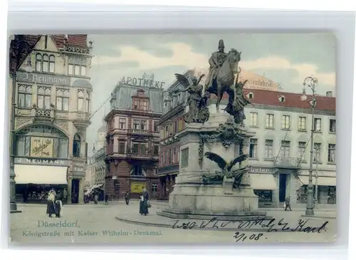 Duesseldorf Duesseldorf Koenigstrasse Kaiser Wilhelm Denkmal Apotheke  x / Duesseldorf /Duesseldorf Stadtkreis