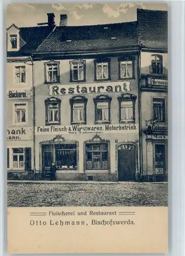 Bischofswerda Bischofswerda Fleischerei Restaurant Otto Lehmann * / Bischofswerda /Bautzen LKR