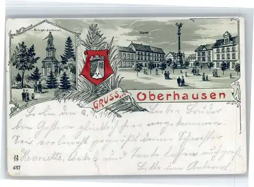 Oberhausen Oberhausen Krieger Denkmal  x / Oberhausen /Oberhausen Stadtkreis