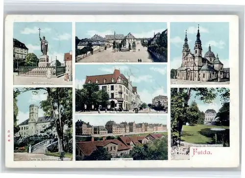 Fulda Fulda Bonifatius Denkmal Schloss Platz  x / Fulda /Fulda LKR