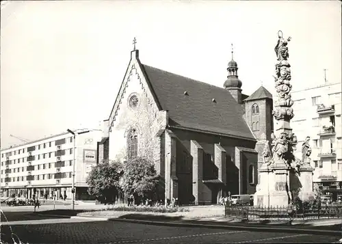 Raciborz Kosciol podominikanski z XIV wieku St. Jakobi Kirche 14. Jahrhundert Mariensaeule Kat. Ratibor Oberschlesien