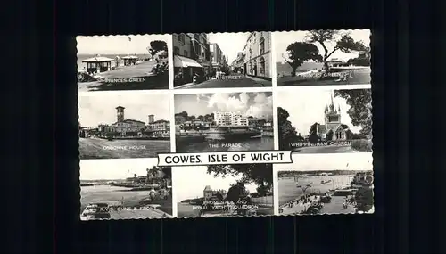 Cowes Princes Green High Street Whippingham Church The Parade Osborne House R.Y.S. Guns Front Promenade Royal Yacht Squadron Harbour Kat. Isle of Wight