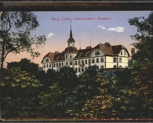 Ronsdorf Sanatorium Bergisches Land Kat. Wuppertal