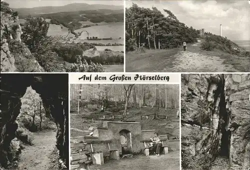 Saettelstaedt Grosser Inselsberg Berggaststaette Grosser Hoerselberg Venushoehle Jesesbruennlein Tannhaeuserhoehle Kat. Hoerselberg